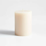 Ribbed Linen Pillar Candle.