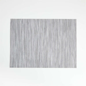 Mantel individual de vinilo plateado de fácil limpieza con cresta rectangular de Chilewich®