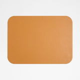 Rizzo Easy Care Recycled Leather Reversible Brown Rectangular Placemat.