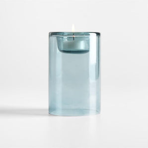 "Darwin Blue 5.5"" Tea Light Hldr".