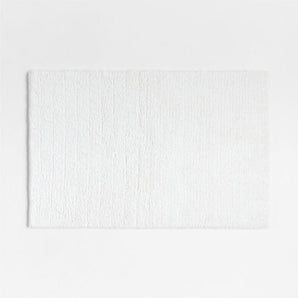 Rylan Organic Cotton White Bath Mat 24"x36".