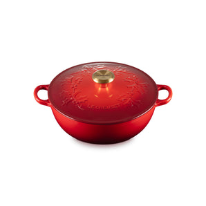 Horno holandés redondo tradicional Holly de Le Creuset con perilla dorada