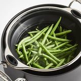 Black Silicone Collapsible Colander & Steamer.
