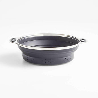 Black Silicone Collapsible Colander & Steamer.