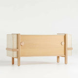 Sands Grasscloth Storage Media Console.