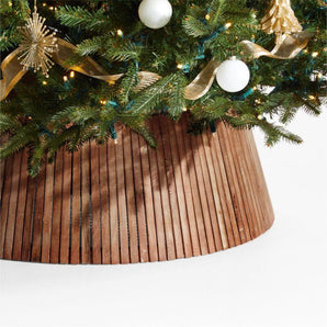 Falda para árbol de Navidad natural Skei Wood 24
