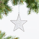 Adorno Estrella De Oropel Plateado.