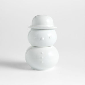 Cuencos apilables con forma de muñeco de nieve