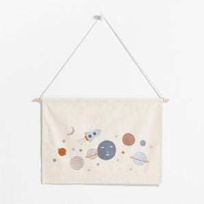 Kids Space Canvas Wall Art Tapestry