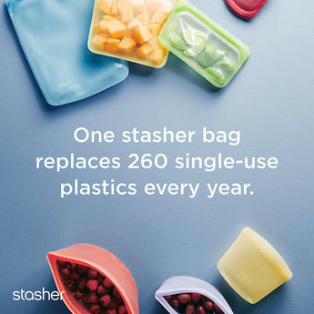 Stasher Clear Reusable Silicone Sandwich Bag..