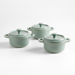 Staub Eucalyptus Mini Cocottes, Set of 3.