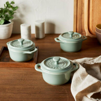 Staub Eucalyptus Mini Cocottes, Set of 3.