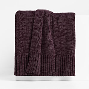 SweaterKnit Deep Burgundy Throw.