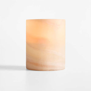 Portavelas de cristal jaspeado Hurricane de 20 cm