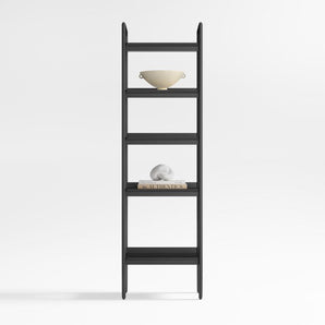 Tate Wood 5-Shelf Narrow Bookshelf