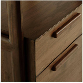 Tate Walnut Bookcase File Cabinet.