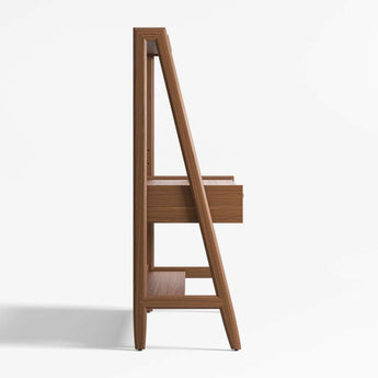 Tate 50" Walnut Wood Standing Desk with Drawers.