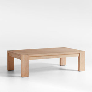 Terra Natural White Oak Wood 54" Rectangular Coffee Table.
