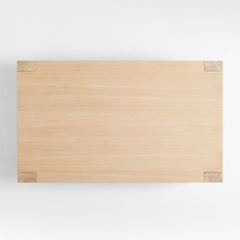 Terra Natural White Oak Wood 54" Rectangular Coffee Table.