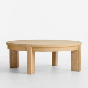 Terra Oak Wood 44" Round Coffee Table