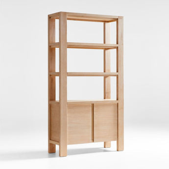 Terra Natural White Oak Wood Bookcase.