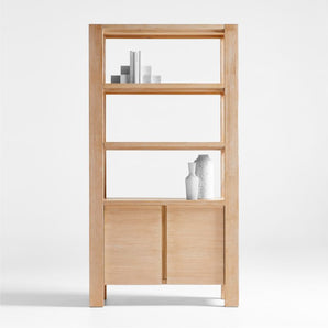 Terra Natural White Oak Wood Bookcase.