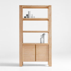Terra Natural White Oak Wood Bookcase.