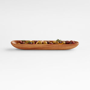 Tondo Acacia Wood Olive Boat.