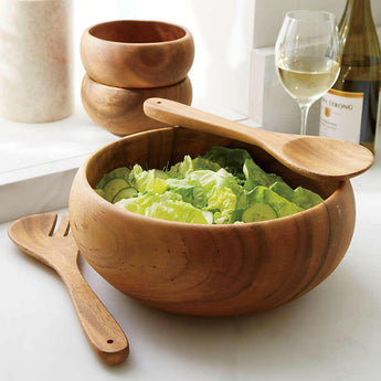 Tondo Acacia Servers, Set of 2.