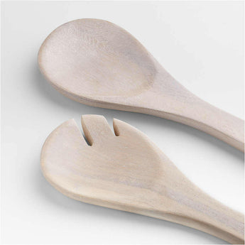 Tondo Whitewash Servers, Set of 2.