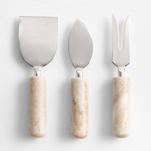 Tuscan Kitchen Marble Cheese Knives, Set of 3