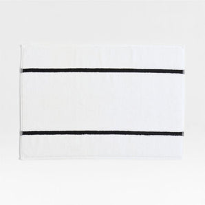 Tuxedo Stripe Organic Cotton Bath Mat