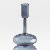 Venezia Medium Deep Blue Glass Taper Candle Holder.