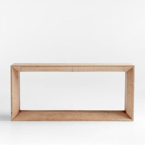 Vernon Rectangular Pine Wood Storage Console Table