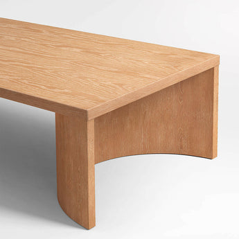 Virage Light Brown Oak Wood 54" Rectangular Coffee Table.