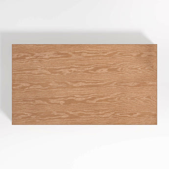 Virage Light Brown Oak Wood 54" Rectangular Coffee Table.