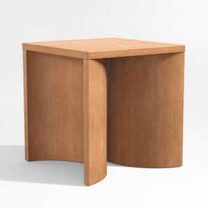 Mesa auxiliar cuadrada de madera de roble Virage