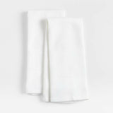Waffle-Terry White Organic Cotton Dish Towels, Set of 2.