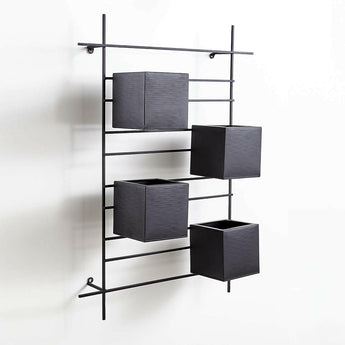 Black Planter Box for Wall Mounted Indoor/Outdoor Planter.
