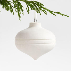Adorno navideño de cebolla de madera