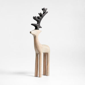 Wood Reindeer Holiday Decoration 21.5"