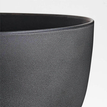 Wren Dark Grey Matte Stoneware Serving Bowl.