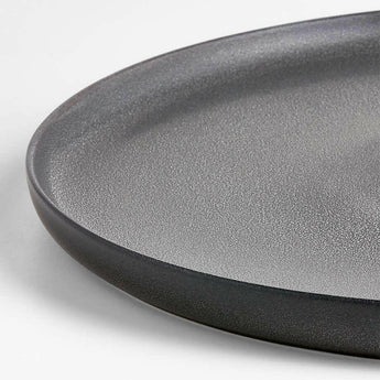 Wren Dark Grey Matte Stoneware Serving Platter.