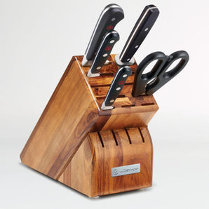 Juego de bloque de cuchillos de acacia Wusthof ® Classic de 6 piezas