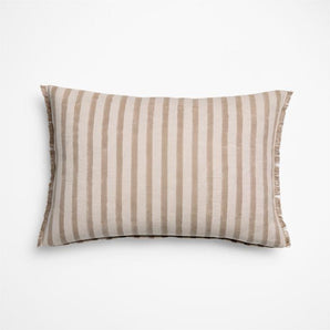 Yarra Stripe Fringe 24"x16" Warm Sand Be.