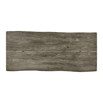 Yukon Weathered Grey Live Edge Solid Wood Dining Table.