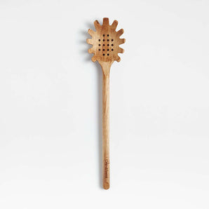 Crate & Barrel Acacia Pasta Spoon.