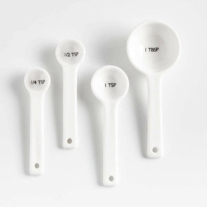 Aspen White Measuring Spoons.