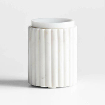 Carmen White Marble Canister.