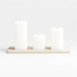 White Square Pillar Candle.